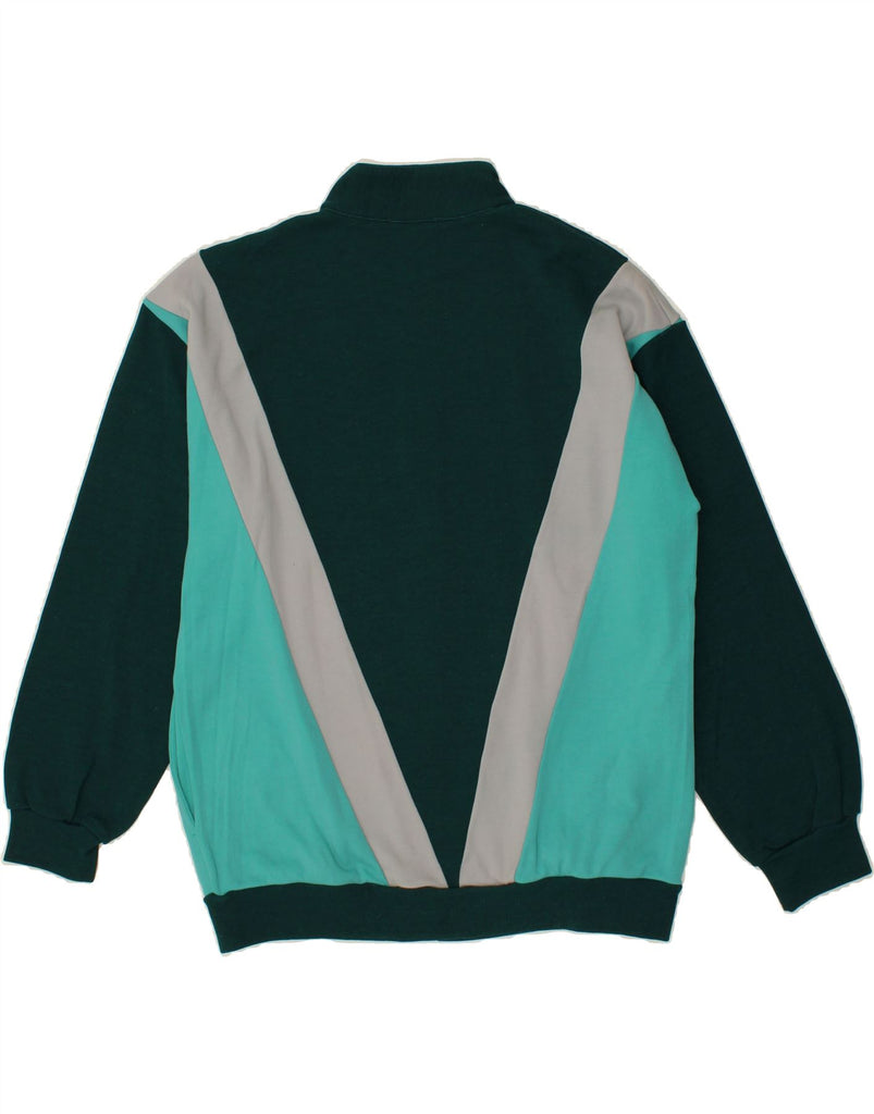 SPORTFUL Mens Tracksuit Top Jacket IT 52 Large Green Colourblock Polyester Vintage Sportful and Second-Hand Sportful from Messina Hembry 