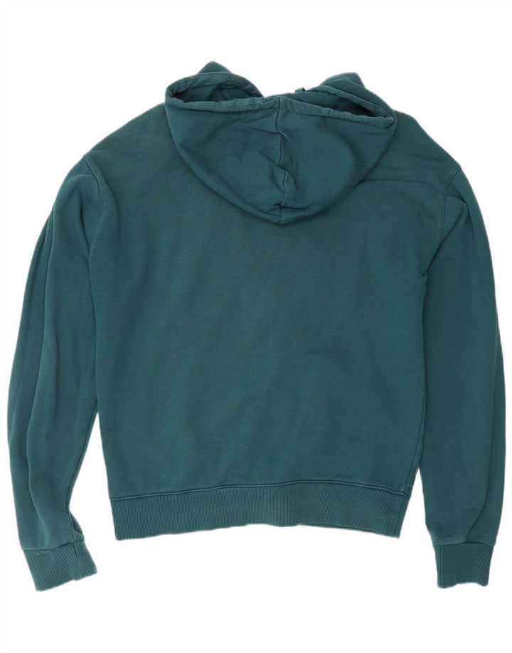 REEBOK Mens Zip Hoodie Sweater Small Green Cotton