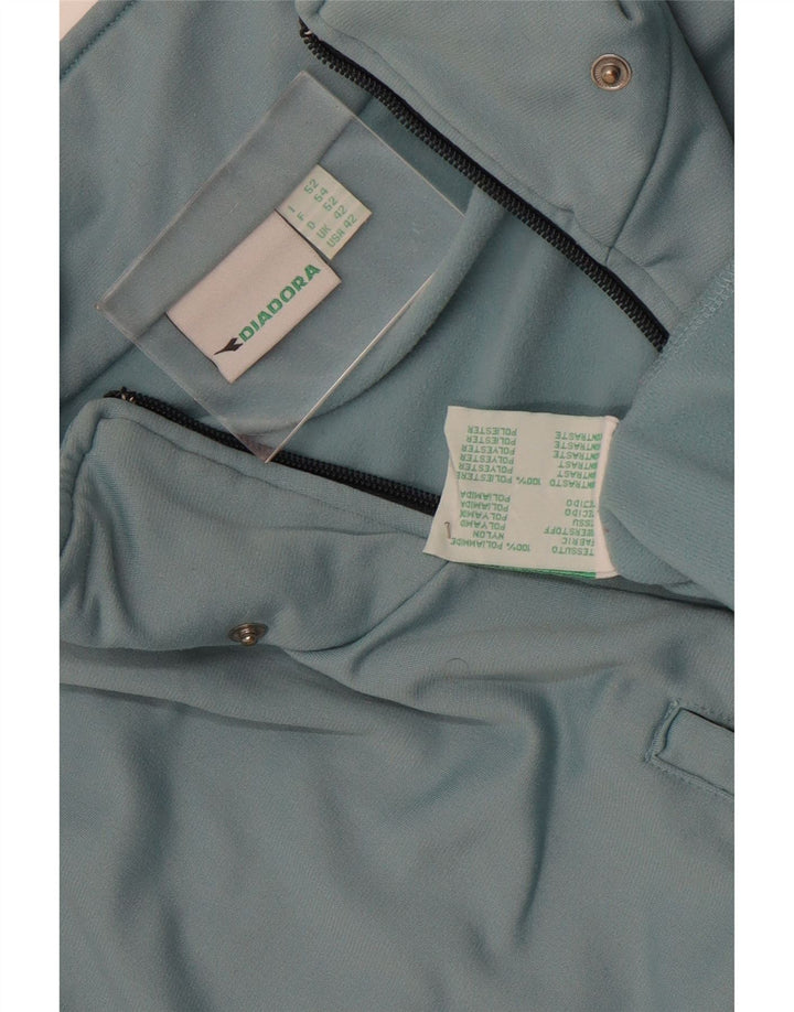 Diadora Mens Tracksuit Top Jacket Large Blue Polyamide