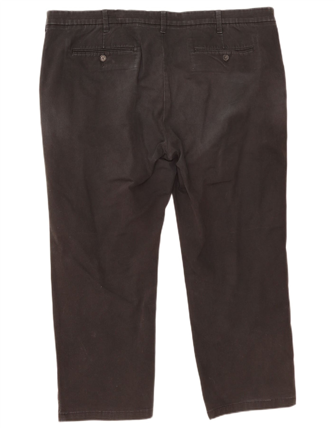 Marks & Spencer Mens Regular Fit Cropped Trousers W44 L25 Black Cotton