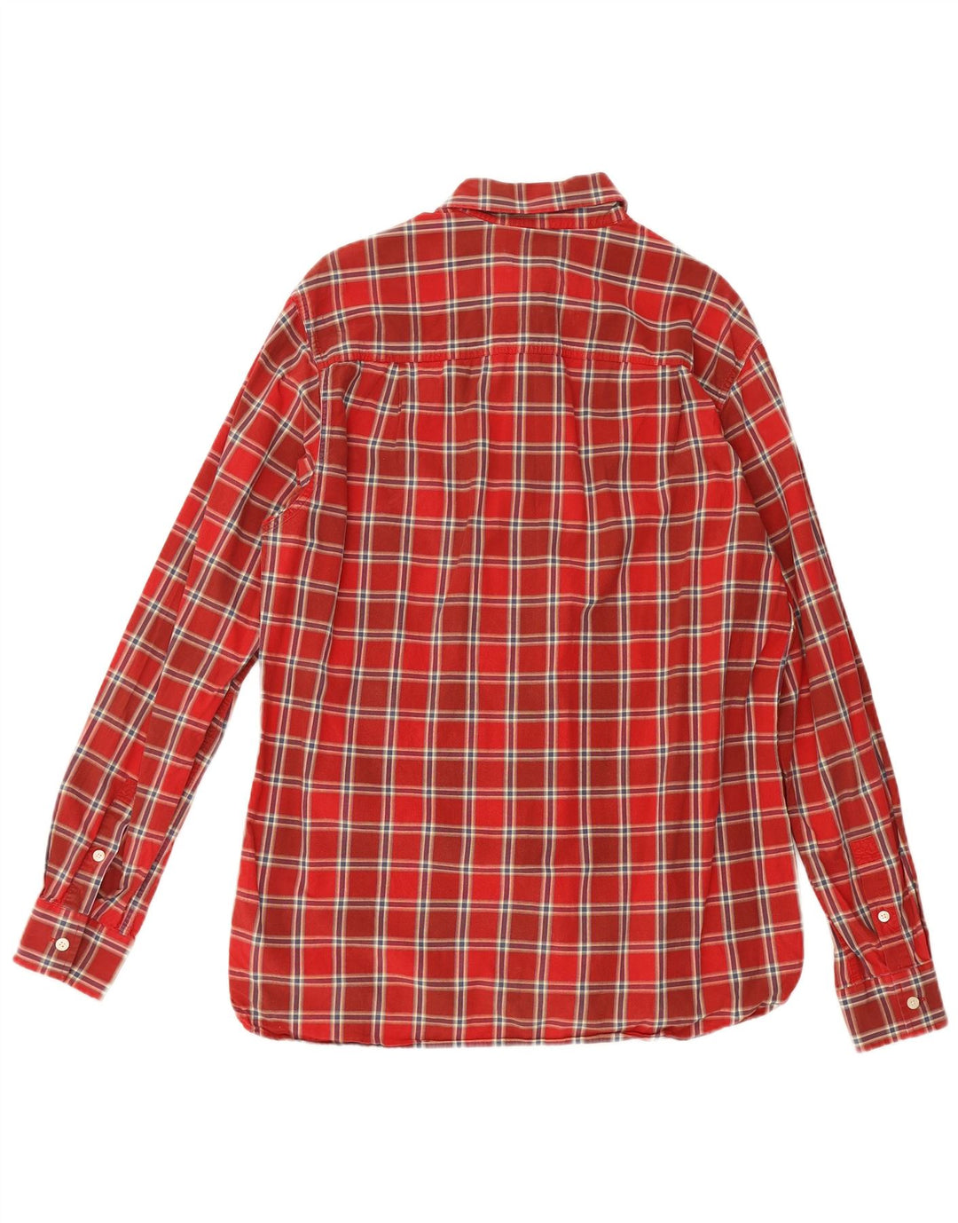 Timberland Mens Shirt Large Red Check Cotton