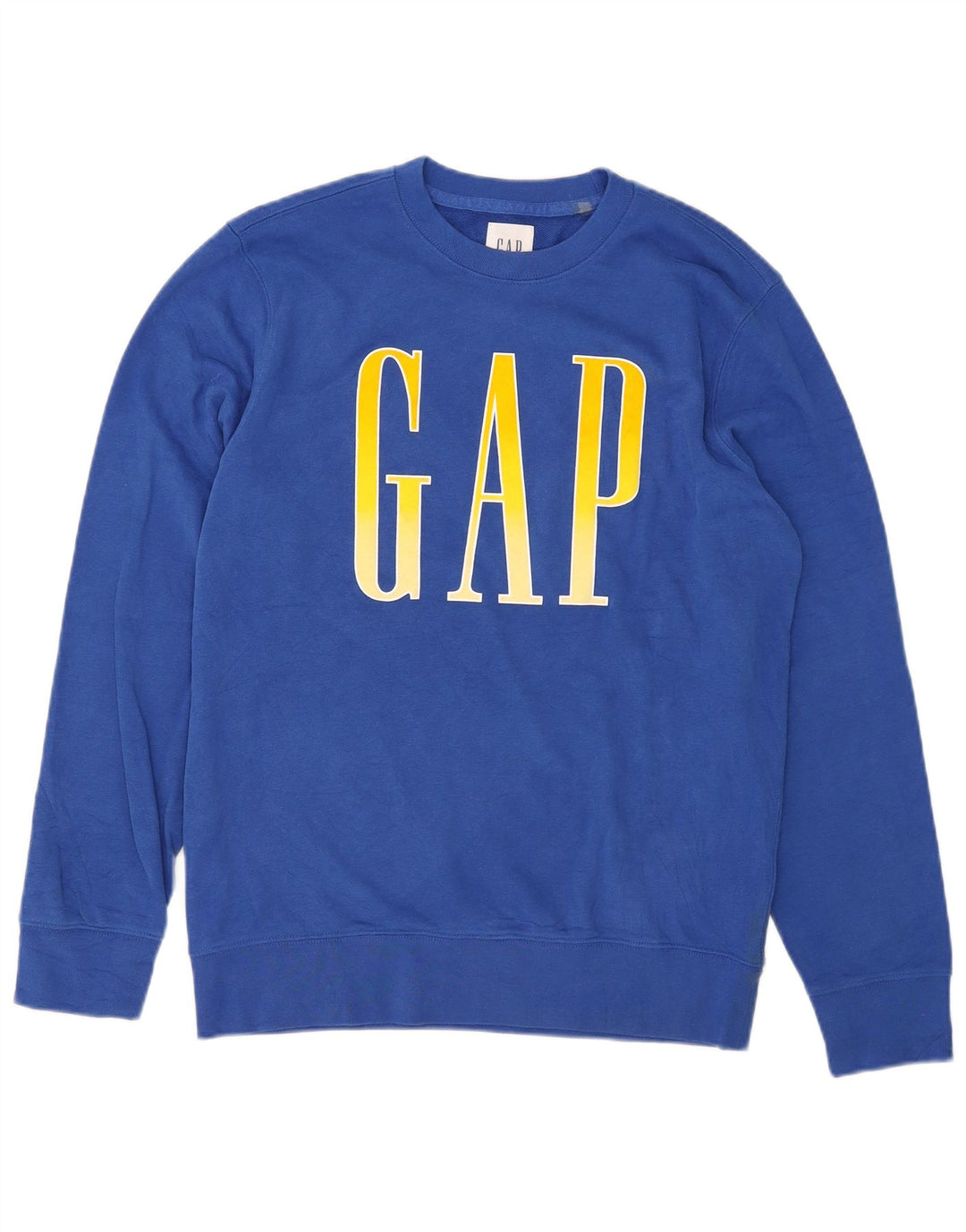 Gap Womens Graphic Sweatshirt Jumper UK 14 Medium Blue Cotton