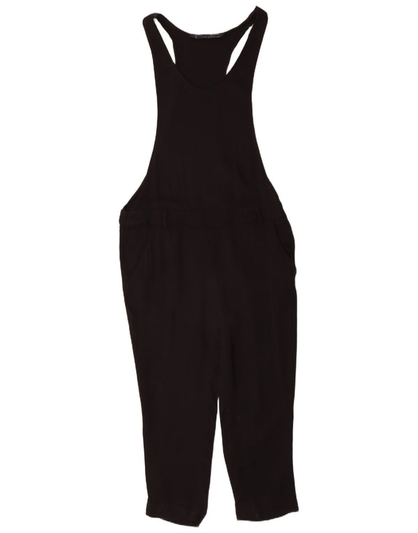 Zara Womens Sleeveless Jumpsuit UK 14 Medium Black Viscose