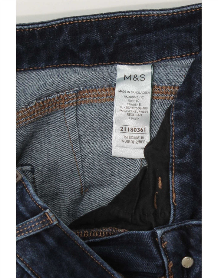 Magic Womens Slim Jeans UK 12 Medium W30 L26 Navy Blue Cotton