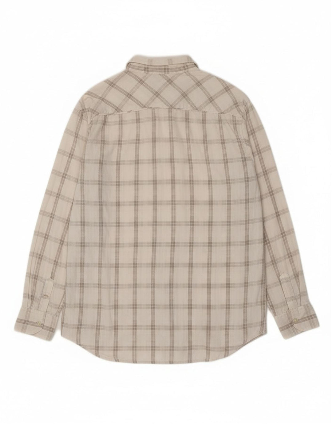 Wrangler Mens Classic Slim Fit Shirt XL Off White Check Cotton
