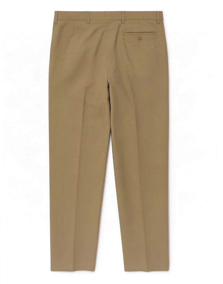 Marks & Spencer Mens Pegged Suit Trousers W32 L29 Khaki Polyester