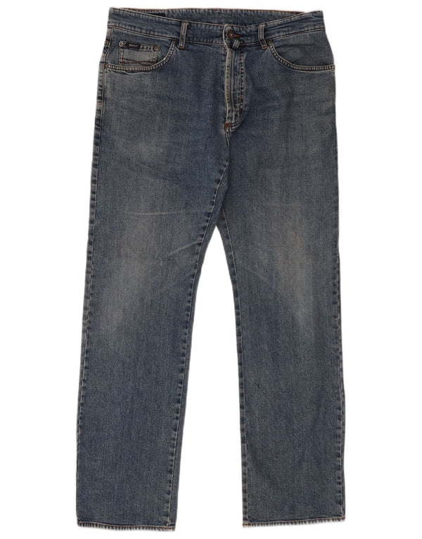 Gant Mens Straight Jeans W34 L32 Blue Cotton