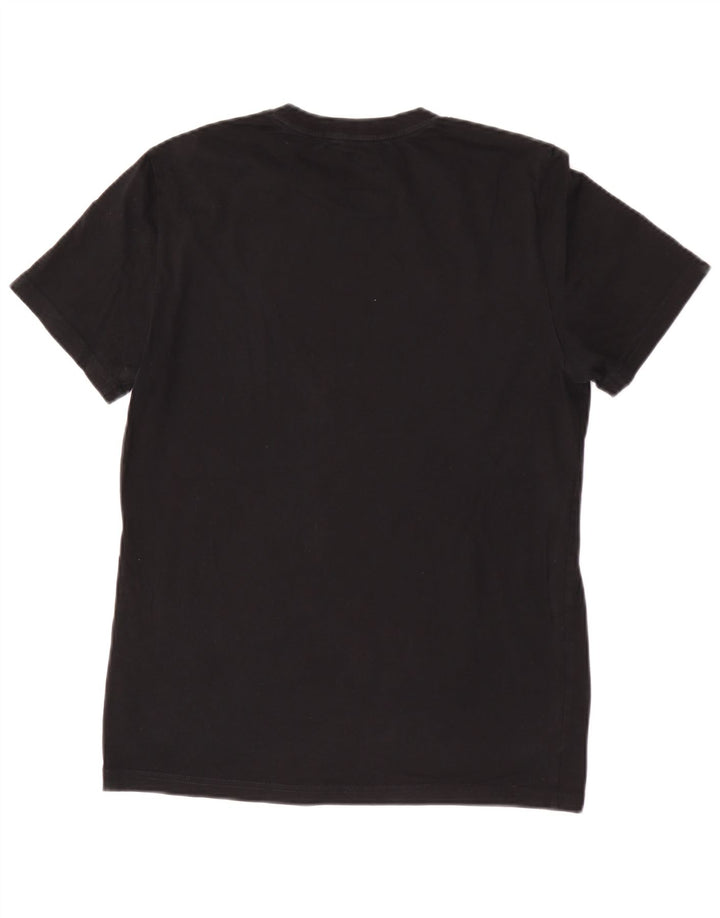 Fred Perry Mens Graphic T-Shirt Top Small Black Cotton