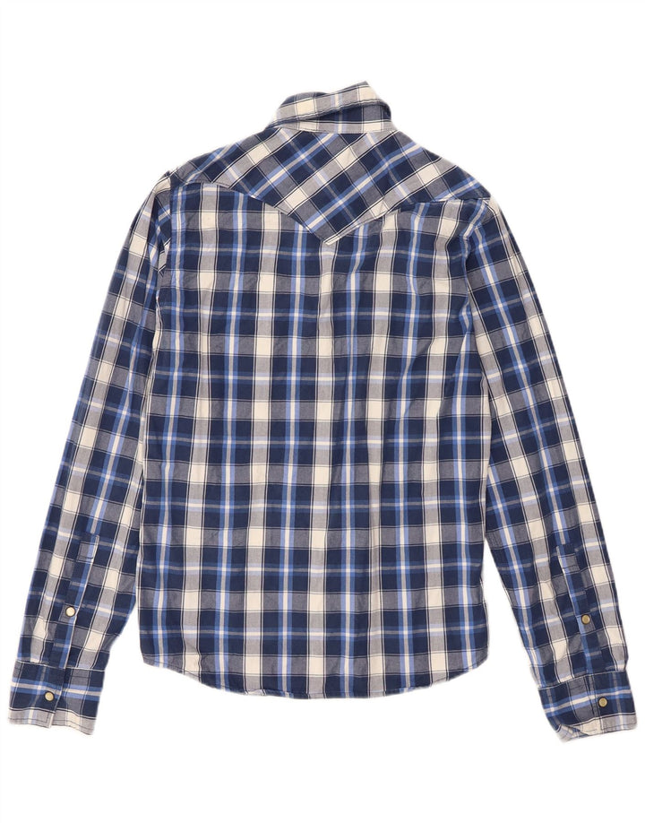 Hollister Mens Shirt Small Blue Check Cotton