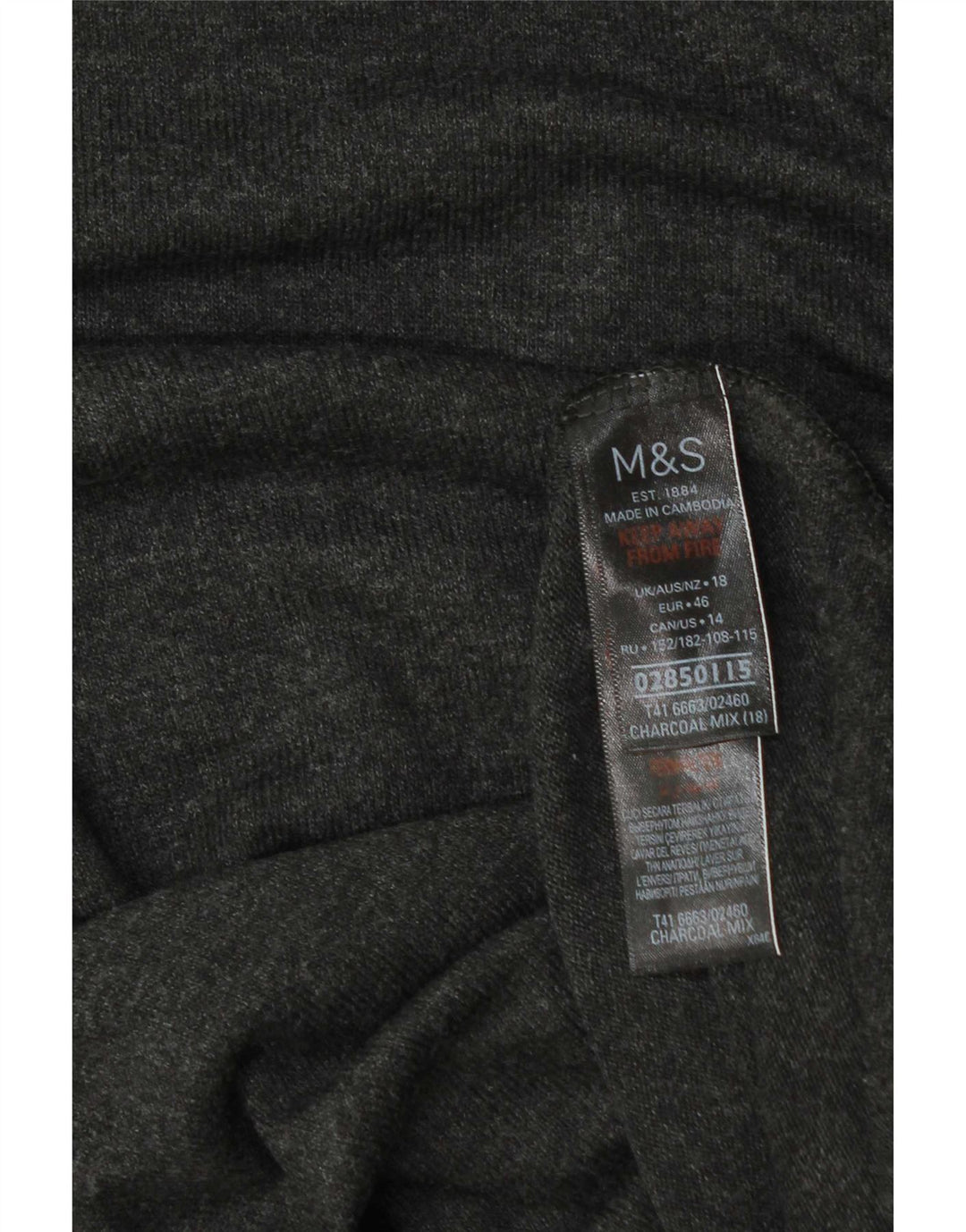 Marks & Spencer Womens T-Shirt Top UK 18 XL Grey Viscose