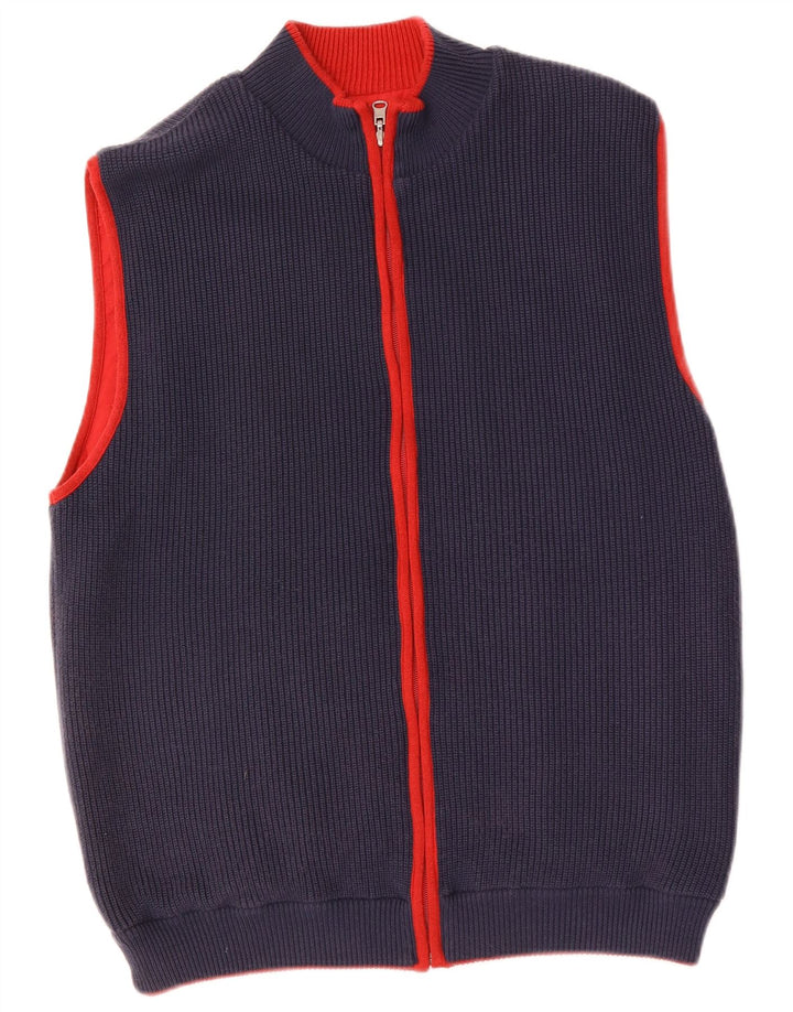 BOGGI Mens Reversible Gilet IT 52 XL Red Polyacrylic
