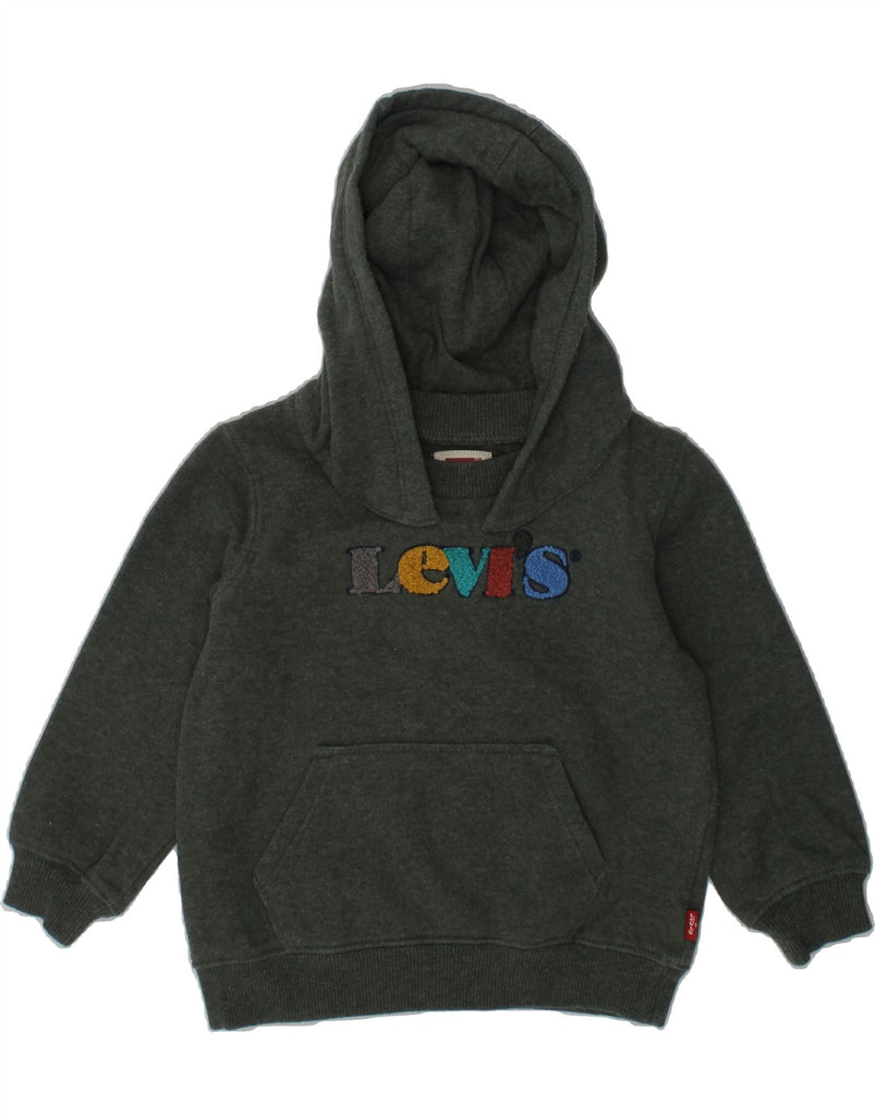 LEVI'S Baby Boys Graphic Hoodie Jumper 18-24 Months Grey Cotton | Vintage Levi's | Thrift | Second-Hand Levi's | Used Clothing | Messina Hembry 