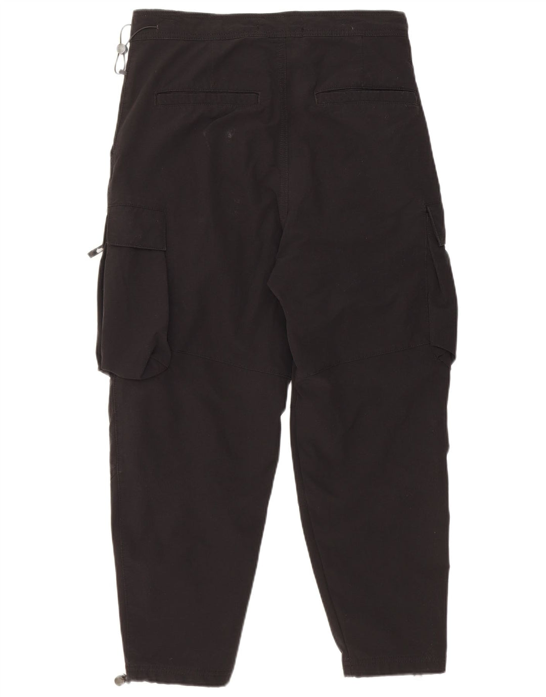 Zara Mens Crop Tapered Cargo Trousers Medium W32 L24 Black