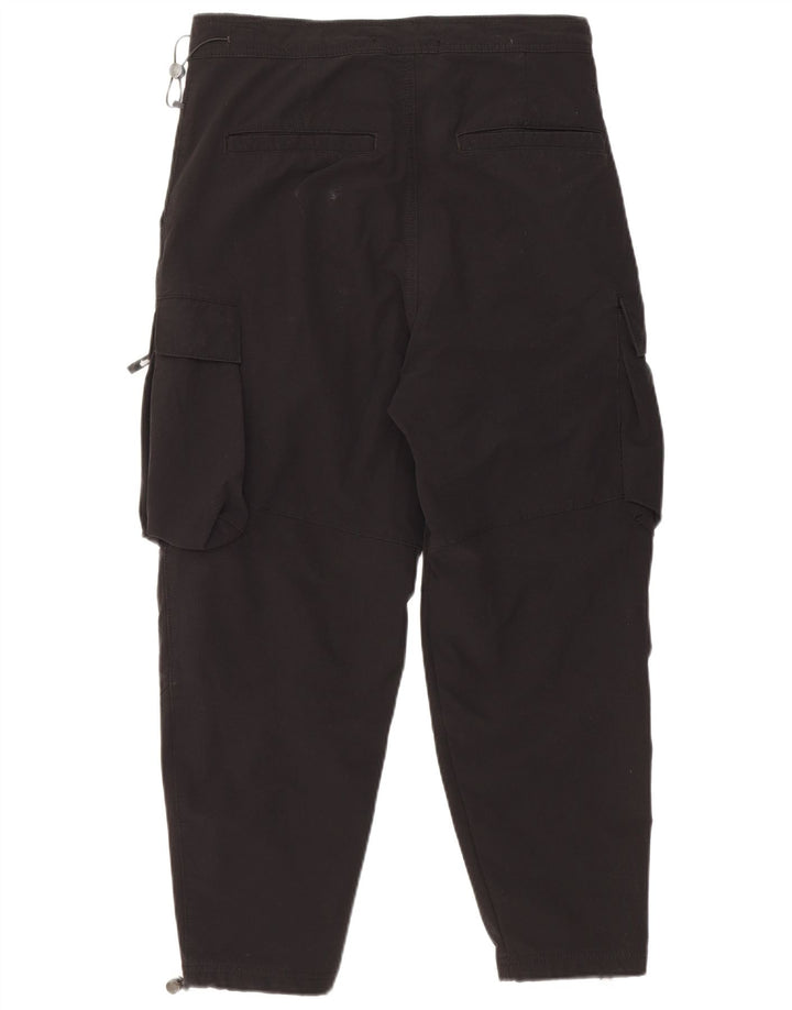Zara Mens Crop Tapered Cargo Trousers Medium W32 L24 Black