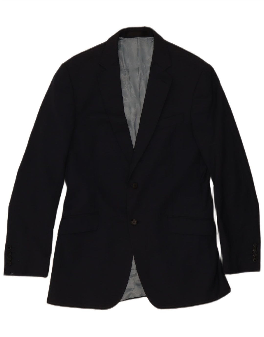 Marks & Spencer Mens 2 Button Blazer Jacket UK 40 Medium Navy Blue Classic