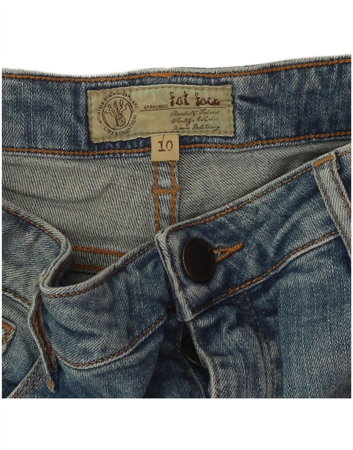 Fat Face Womens Denim Shorts UK 10 Small W30  Blue Cotton