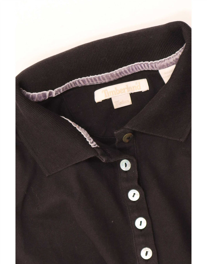 Timberland Womens Polo Shirt UK 12 Medium Black