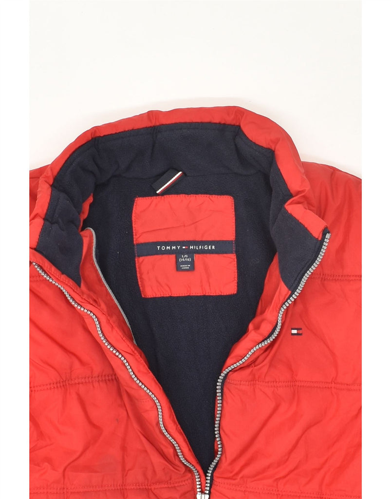 TOMMY HILFIGER Boys Padded Jacket 14-15 Years Large  Red | Vintage Tommy Hilfiger | Thrift | Second-Hand Tommy Hilfiger | Used Clothing | Messina Hembry 