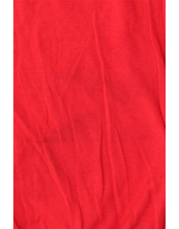 Zara Mens Crew Neck Jumper Sweater Large Red Cotton