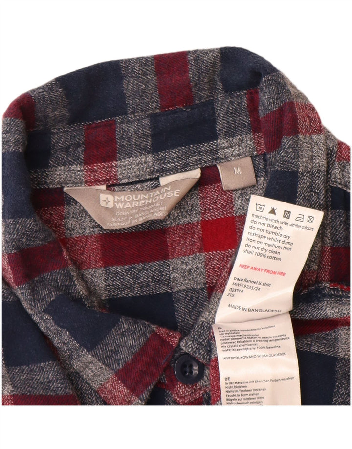 Mountain Warehouse Mens Flannel Shirt Medium Red Check Cotton