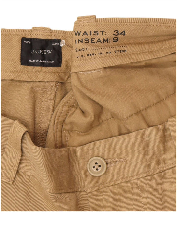J. Crew Mens Chino Shorts W34 Large Beige Cotton