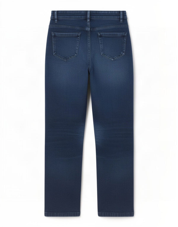 Marks & Spencer Womens Straight Jeans UK 12 Medium W30 L29 Navy Blue