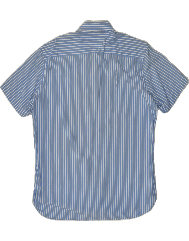 TOMMY HILFIGER Mens 80'S Two Ply Shirt Large Blue Pinstripe Cotton | Vintage Tommy Hilfiger | Thrift | Second-Hand Tommy Hilfiger | Used Clothing | Messina Hembry 