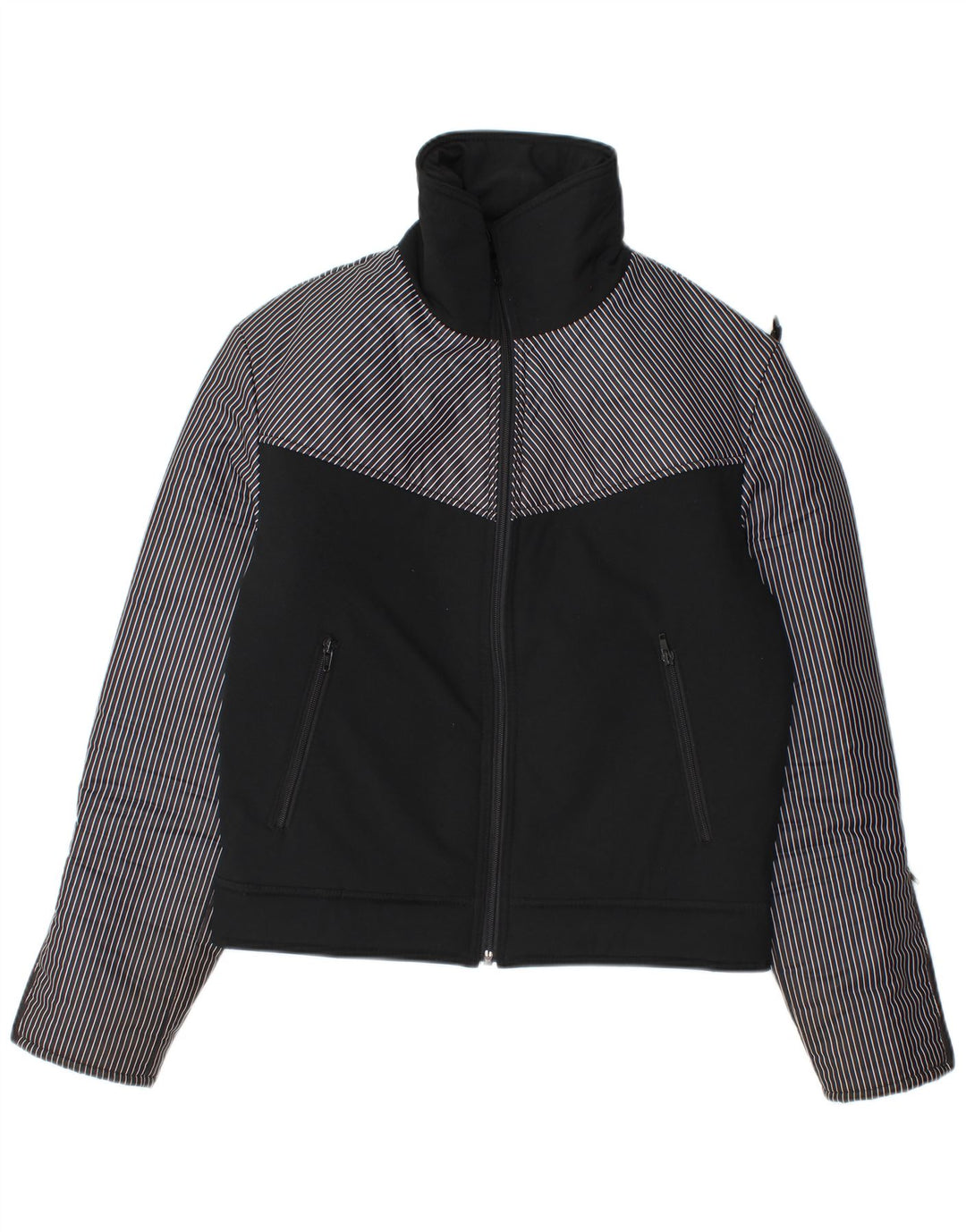 Vintage Mens Padded Jacket UK 36 Small Black Colourblock Polyamide