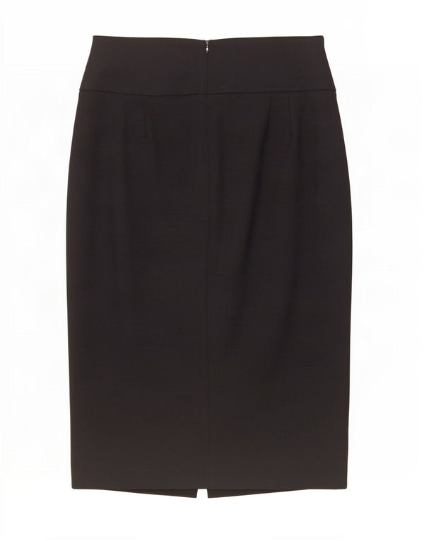 Zara Womens High Waist Pencil Skirt EU 44 XL W34 Black Polyester