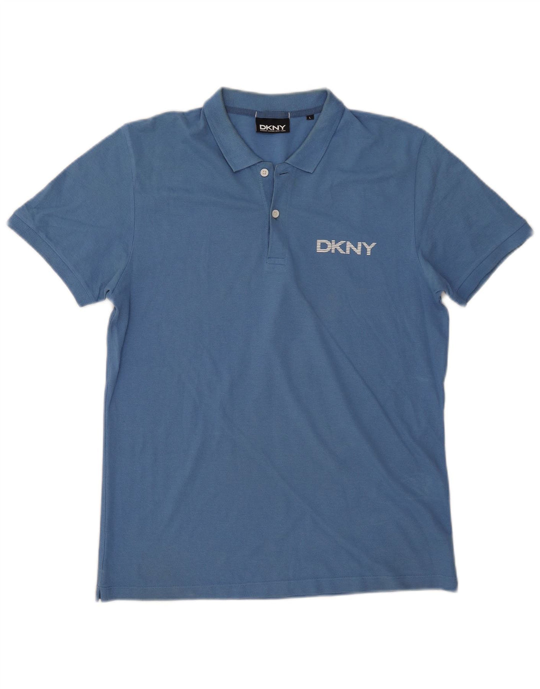 Dkny Mens Polo Shirt Large Blue