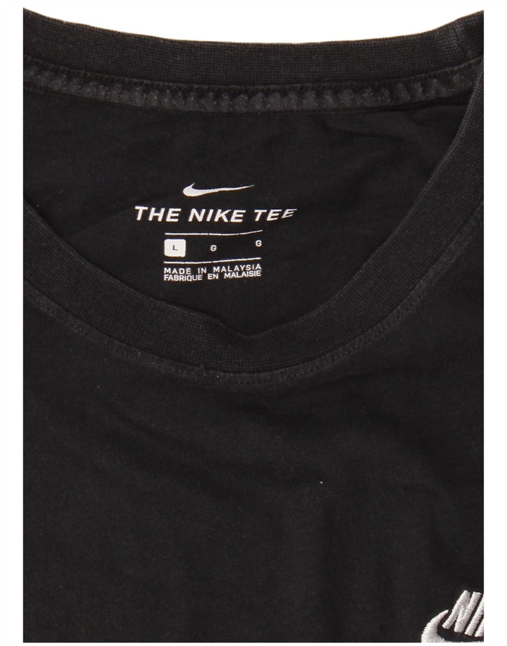 NIKE Mens T-Shirt Top Large Black