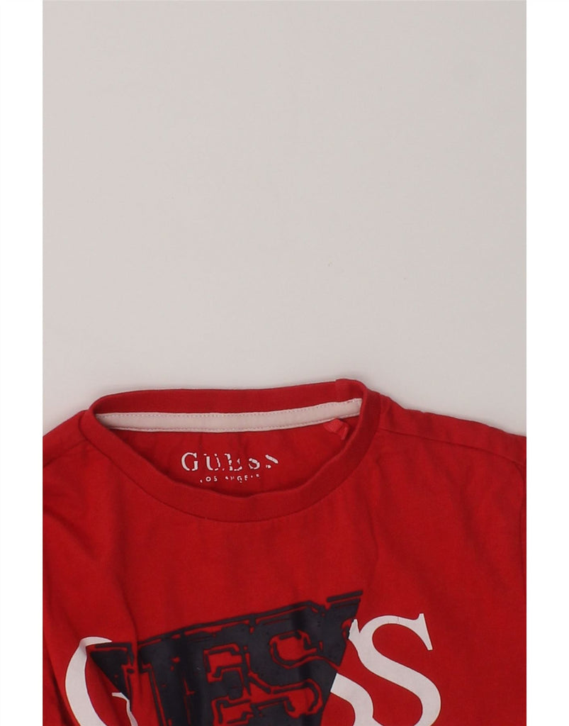 GUESS Boys Graphic Top Long Sleeve 4-5 Years Red Cotton | Vintage Guess | Thrift | Second-Hand Guess | Used Clothing | Messina Hembry 