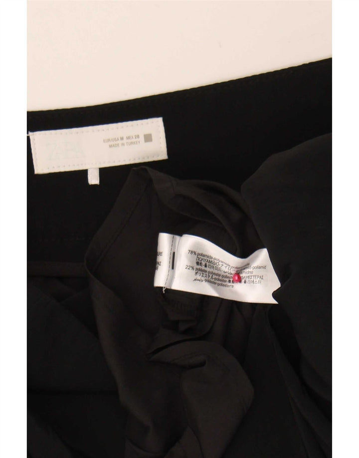 Zara Womens Mini Bubble Skirt Medium W28 Black Polyamide