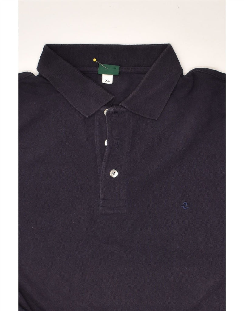 INVICTA Mens Long Sleeve Polo Shirt XL Navy Blue Cotton | Vintage Invicta | Thrift | Second-Hand Invicta | Used Clothing | Messina Hembry 