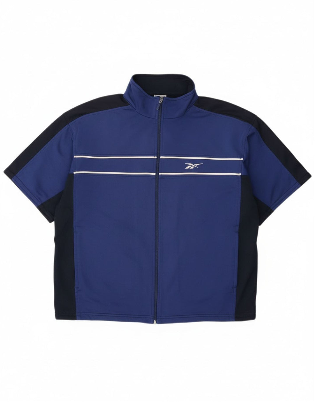 Reebok Mens Loose Fit Tracksuit Top Jacket Medium Blue Colourblock