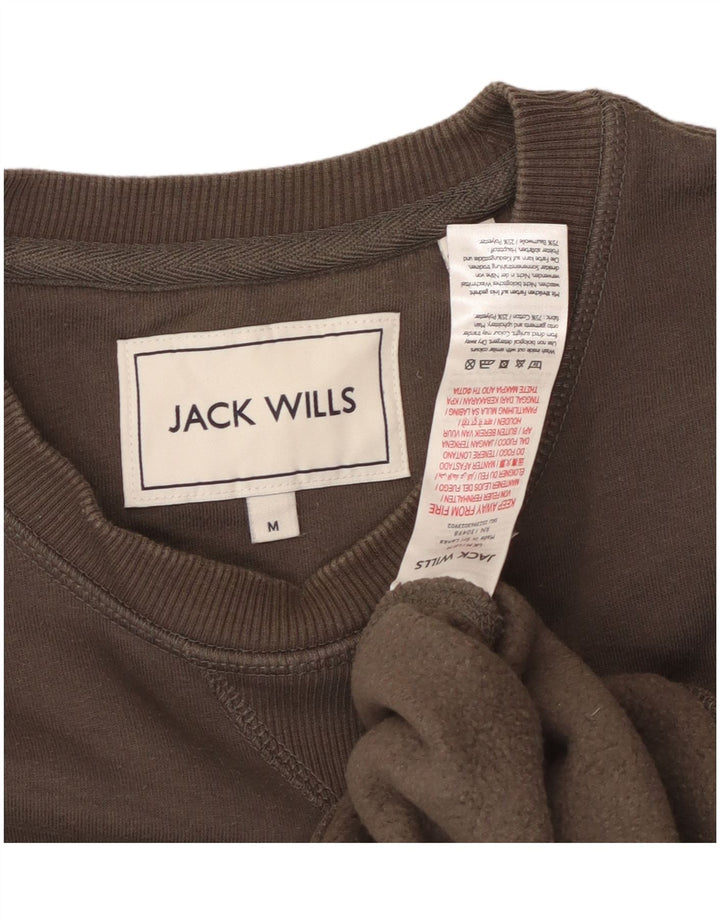 JACK WILLS Mens Sweatshirt Jumper Medium Brown Cotton