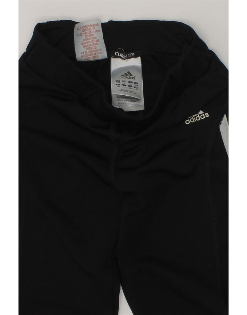 ADIDAS Girls Tracksuit Trousers 7-8 Years Black Polyester | Vintage Adidas | Thrift | Second-Hand Adidas | Used Clothing | Messina Hembry 