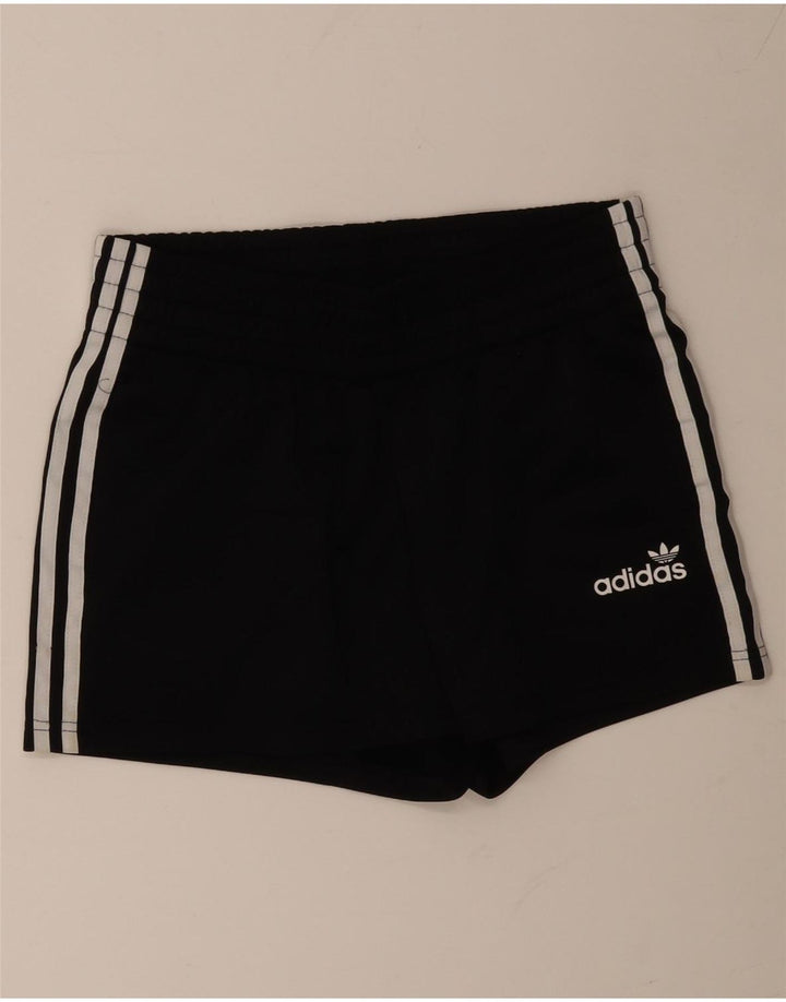 ADIDAS Womens Sport Shorts UK 12 Medium Black Polyester