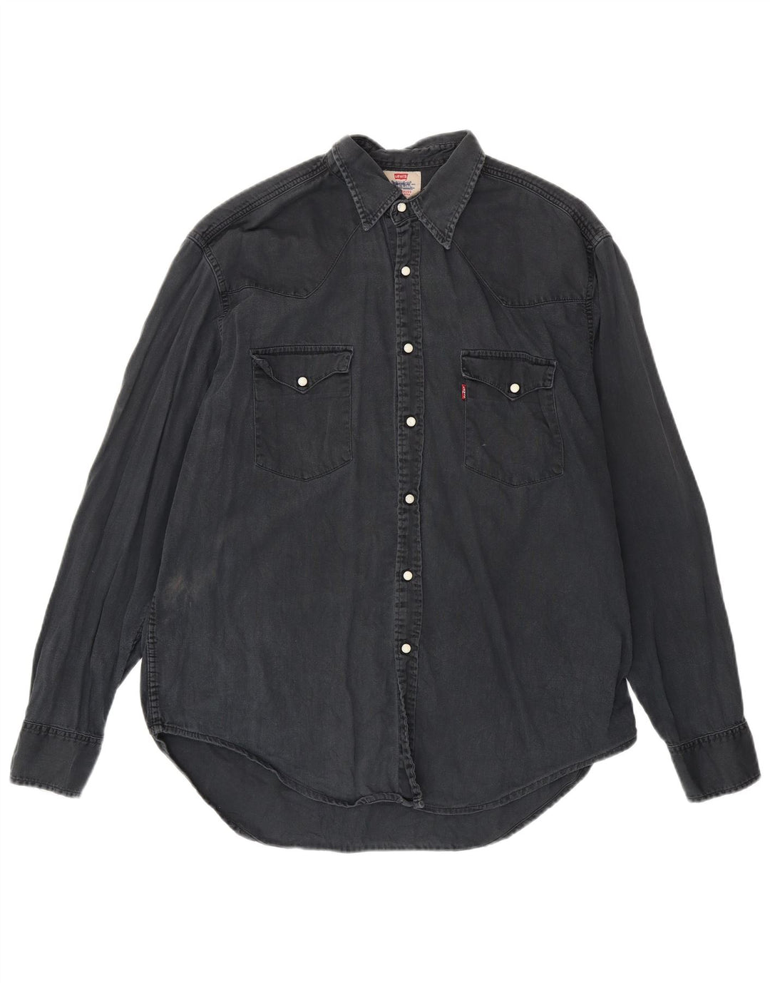 LEVI'S Mens Denim Shirt XL Black Cotton