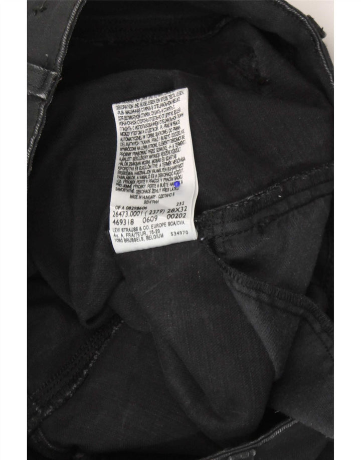Levi's Womens Slim Jeans W28 L32 Black Cotton