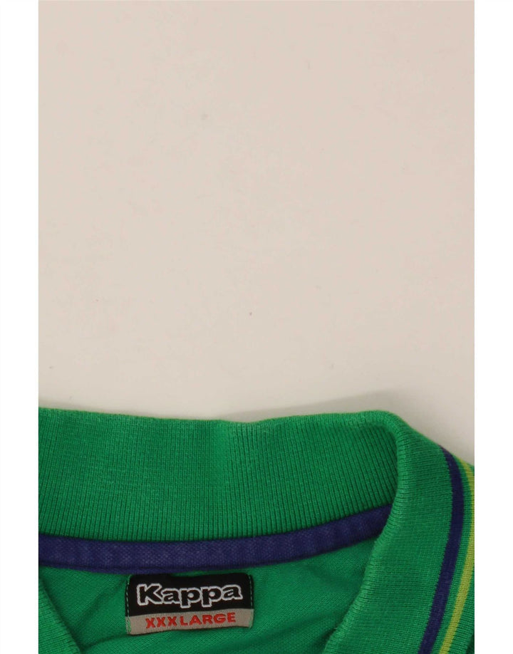 Kappa Mens Polo Shirt 3XL Green Striped