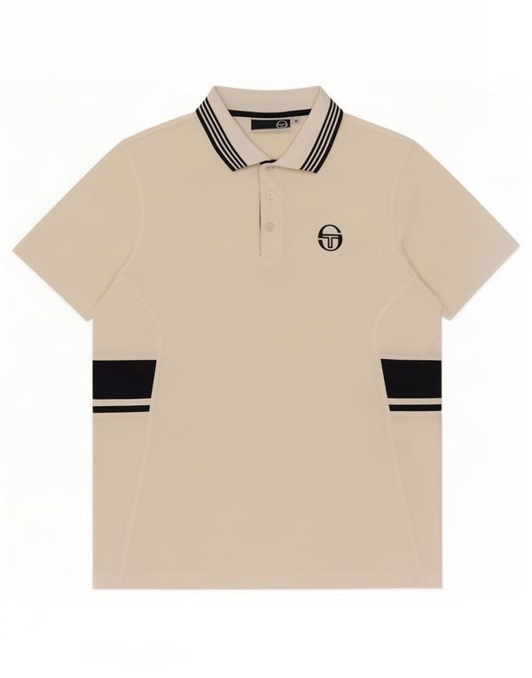 Sergio Tacchini Mens Polo Shirt Medium White Colourblock