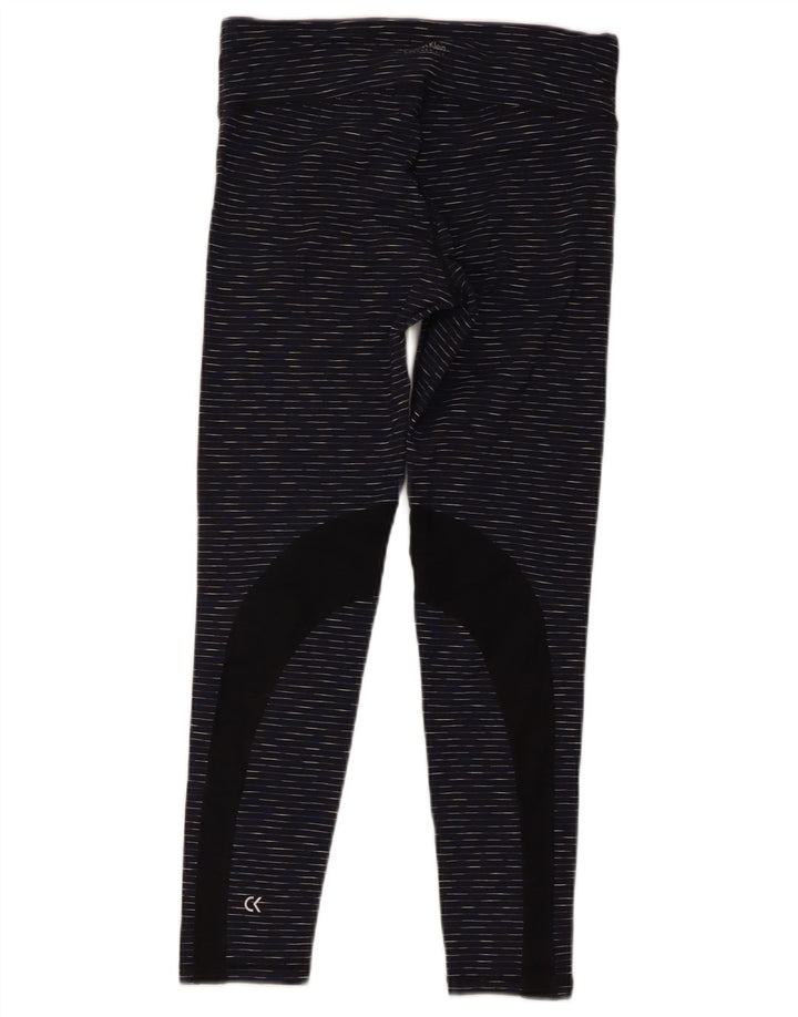 Calvin Klein Womens Leggings UK 14 Medium  Navy Blue Flecked