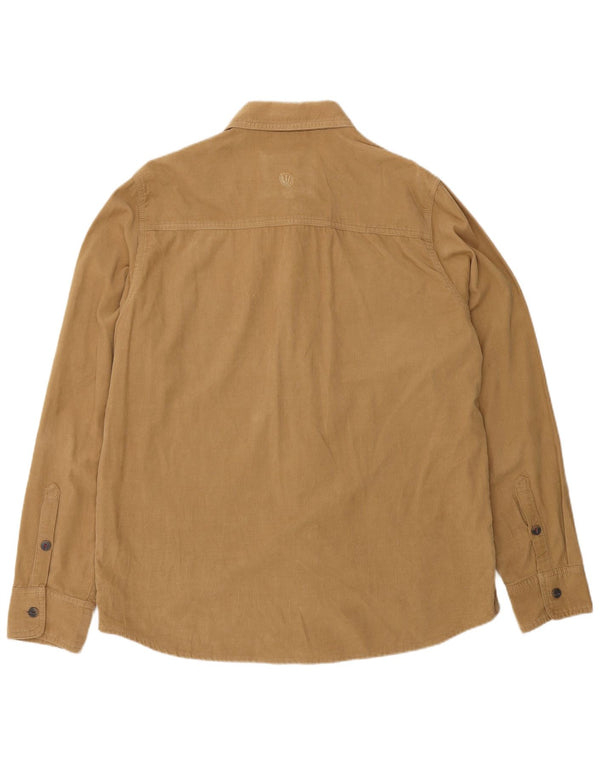 Fat Face Mens Corduroy Shirt Large Beige Cotton