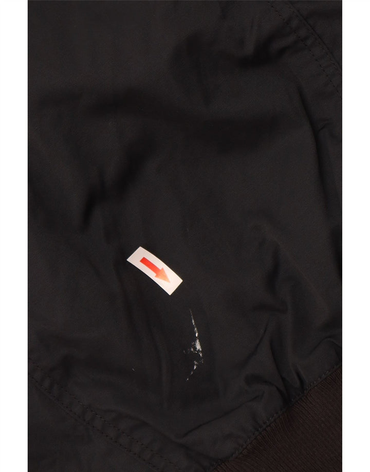Massimo Dutti Mens Bomber Jacket UK 40 Large Black Polyacrylic