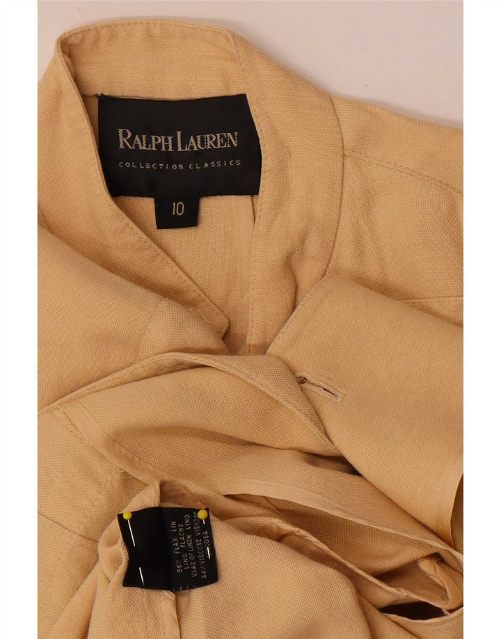 Ralph Lauren Womens Utility Jacket US 10 Large Beige Linen
