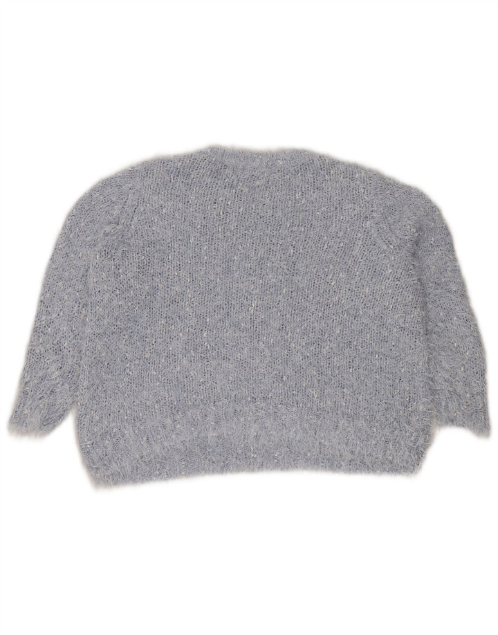 Marks & Spencer Womens Crew Neck Jumper Sweater UK 20 2XL Blue Polyester