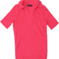MARKS & SPENCER Womens Polo Neck Jumper Sweater UK 10 Small Pink Vintage Marks & Spencer and Second-Hand Marks & Spencer from Messina Hembry 