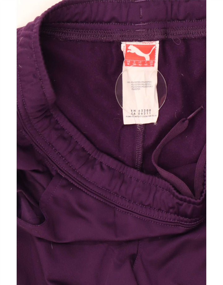 Puma Womens Tracksuit Trousers UK 12 Medium Purple Polyester