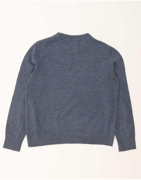 Marks & Spencer Womens Boat Neck Jumper Sweater UK 10 Small Navy Blue